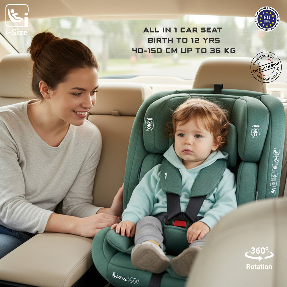 Neobreez - i-Vilo 360-Degree Isofix i-Size Car Seat Green