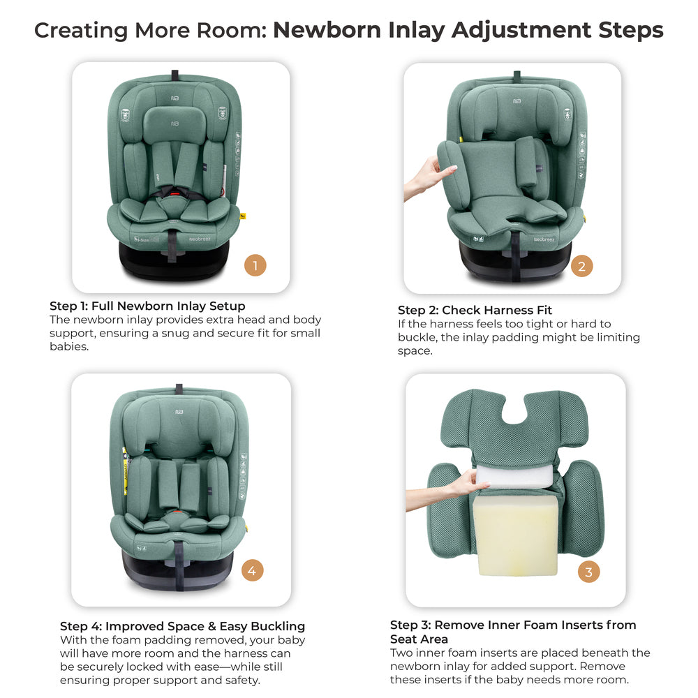 Neobreez - i-Vilo 360-Degree Isofix i-Size Car Seat Green