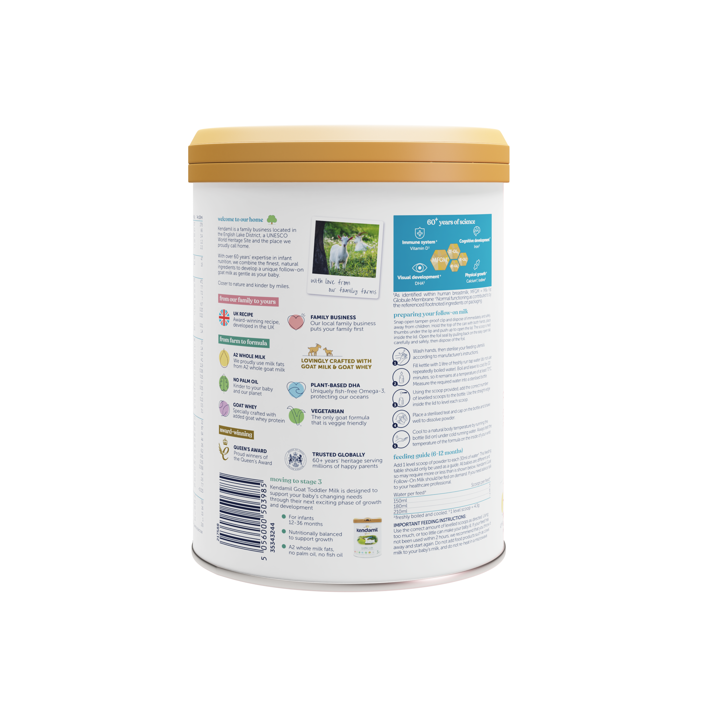 Kendamil Goat Stage 2 Followon Milk Formula From 6 to 12 Months 800g Kendamil Yallatoys