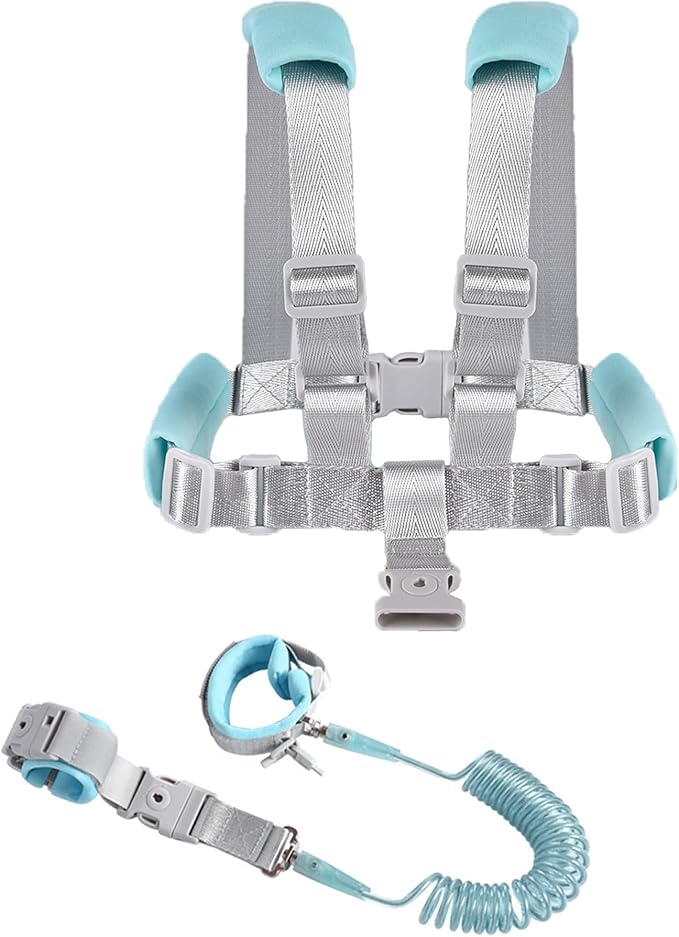 2 in 1 Toddler Safety Leash with Harness Blue