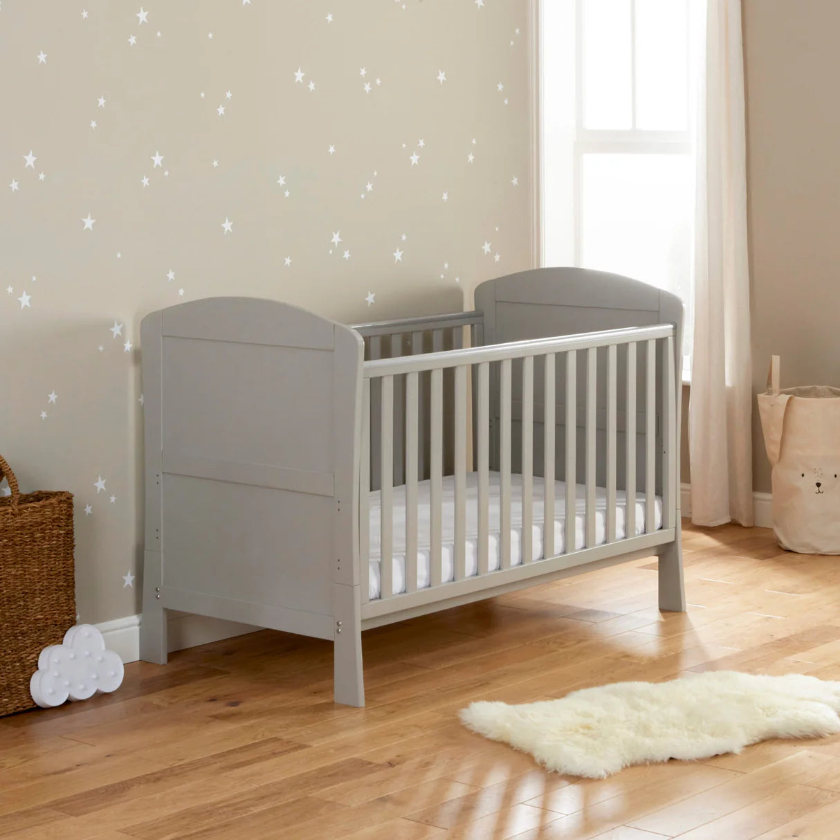 Aston Drop Side Cot Bed Grey Yalla Generic Play Yallatoys