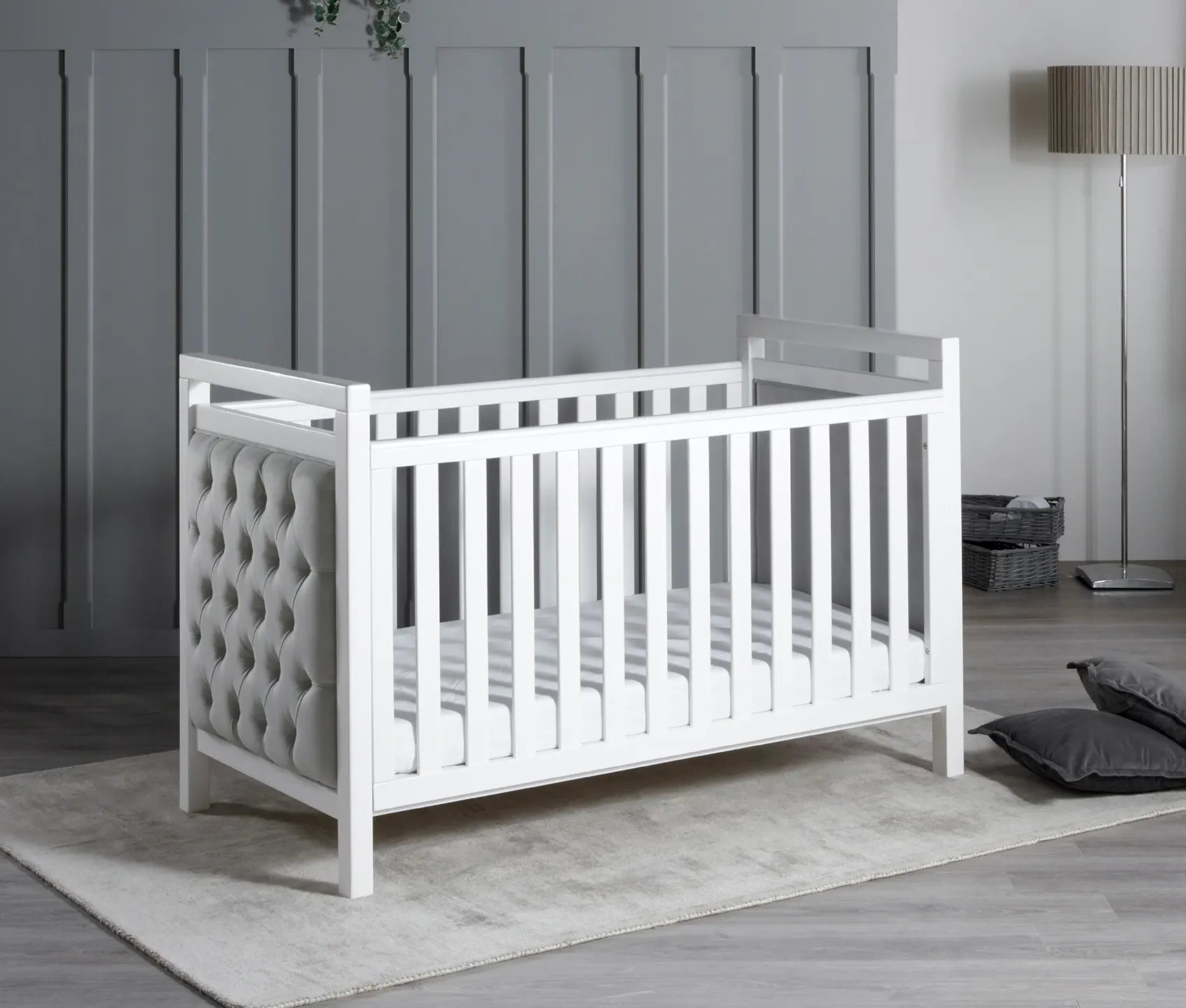 Velvet Deluxe Cot Bed White Yalla Generic Play Yallatoys