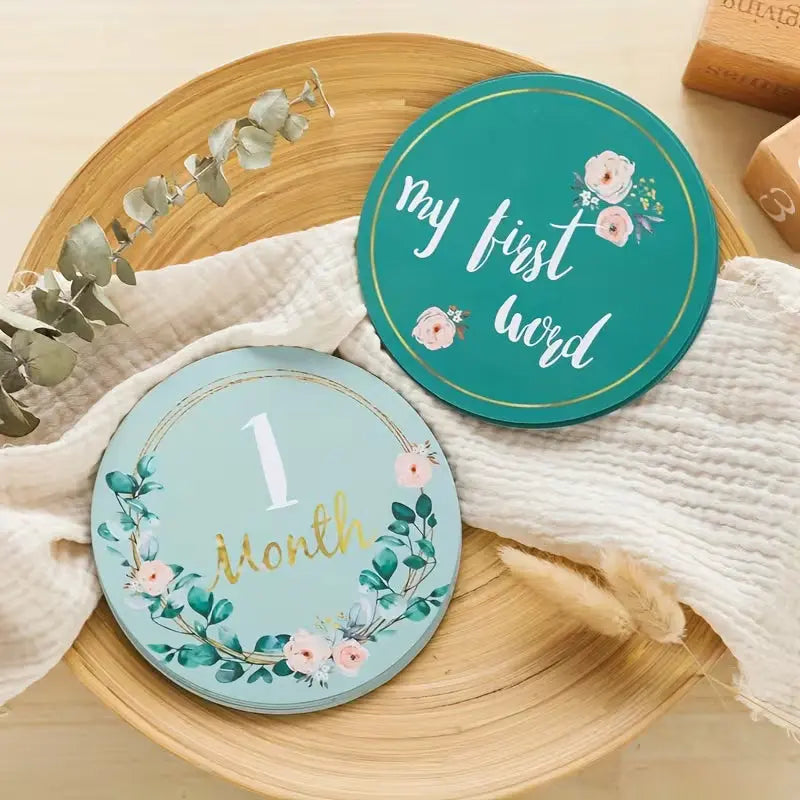 Turquoise Milestone Cards 17Pcs Yalla Generic Play