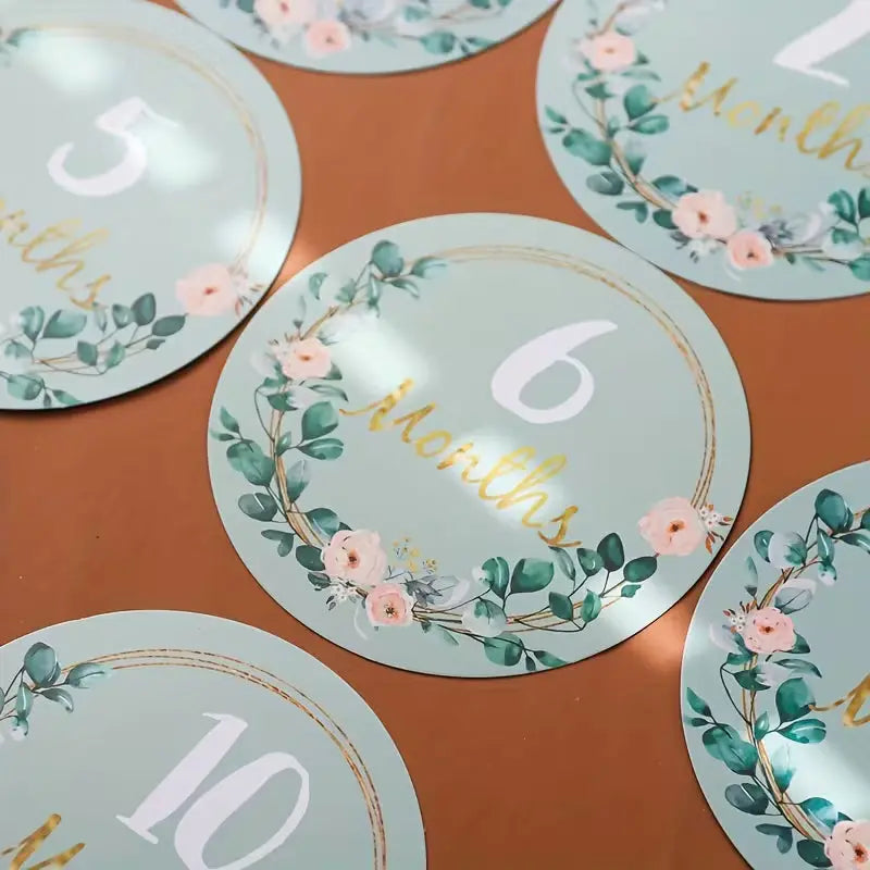Turquoise Milestone Cards 17Pcs Yalla Generic Play