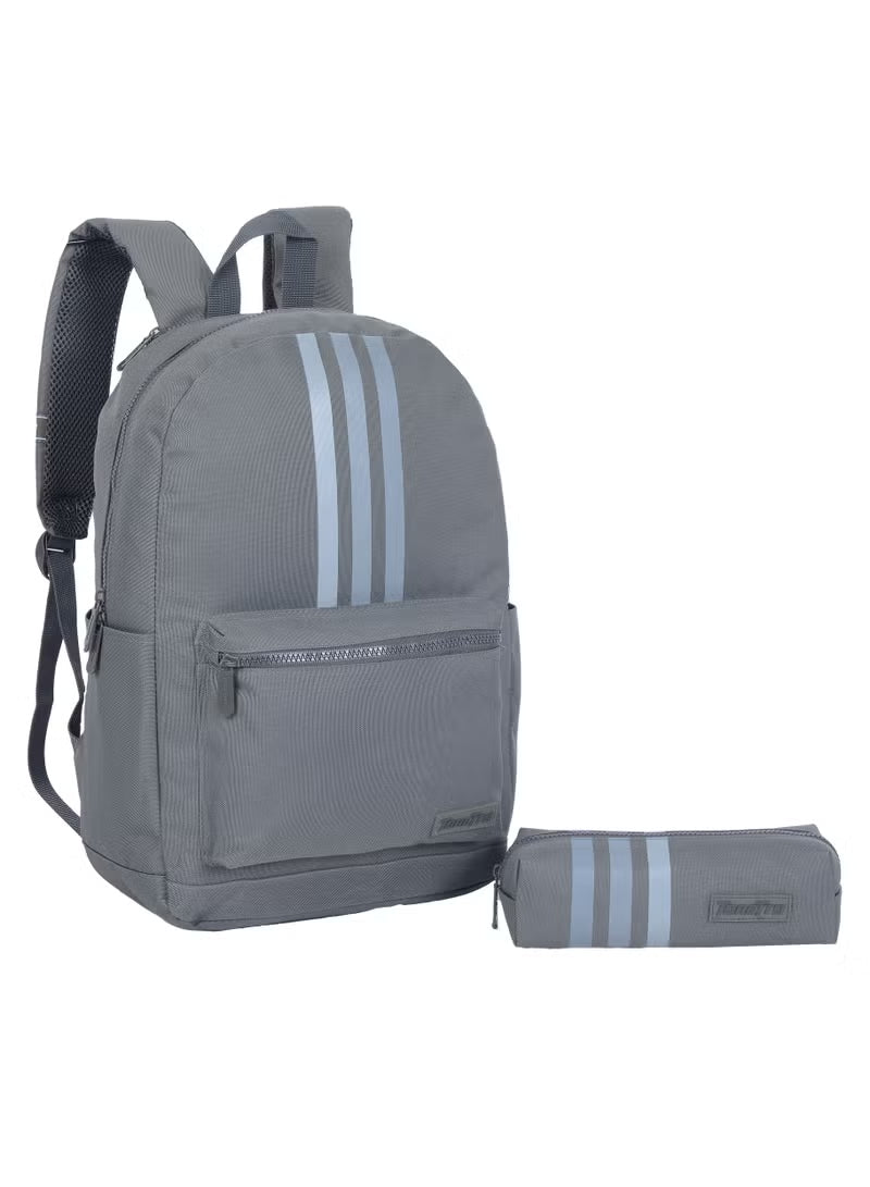 Toretto Kids Backpack With Pencil Case Grey