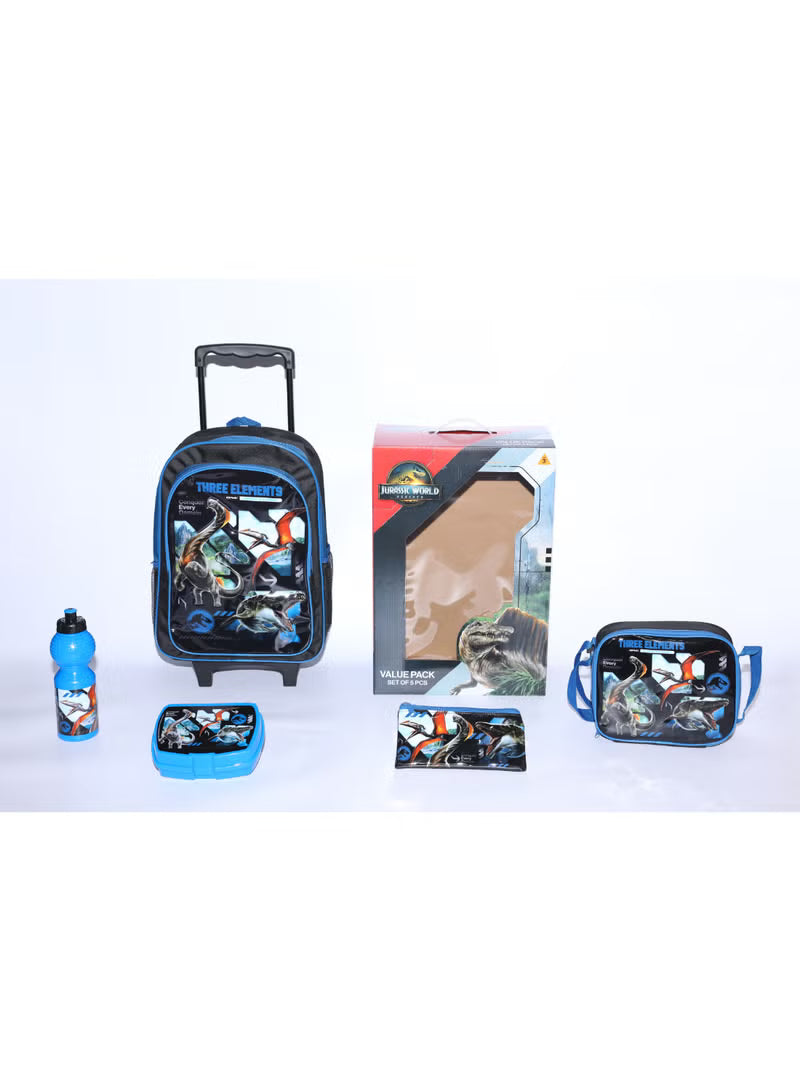 Jurassic World 5 In 1 Value Pack Trolley Bag 16 Inch