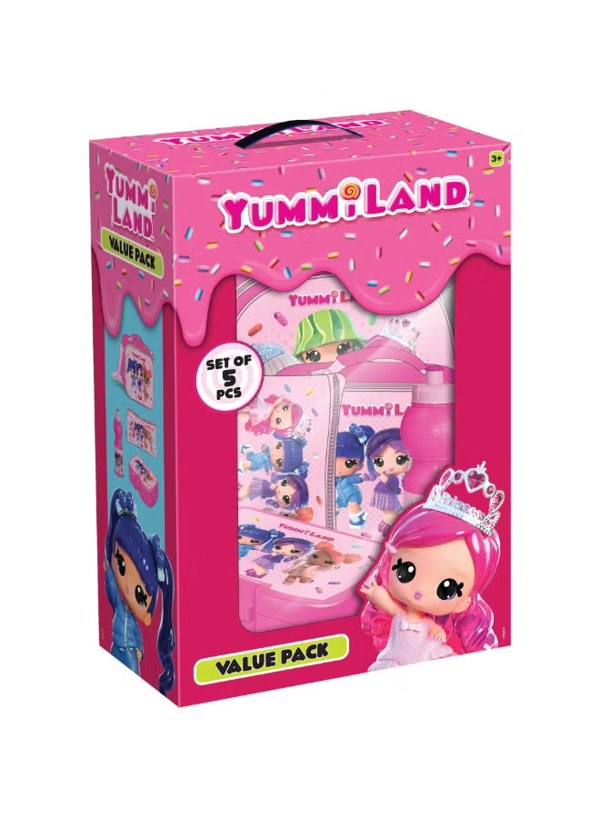Yummi Land 5 In 1 Value Pack Trolley Bag 16 Inch