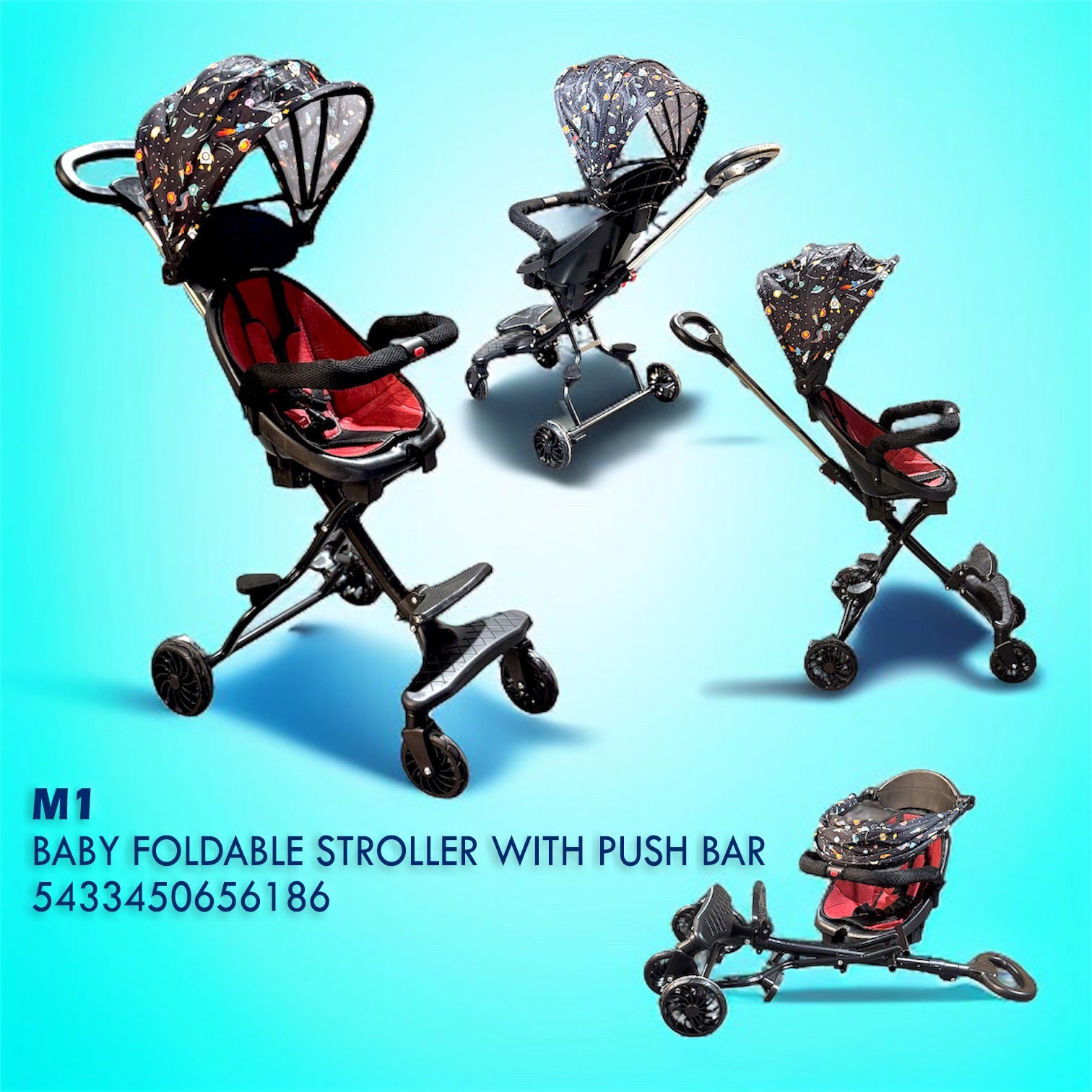 Luxury Travel Two Way Baby Stroller Yalla Generic Play Yallatoys