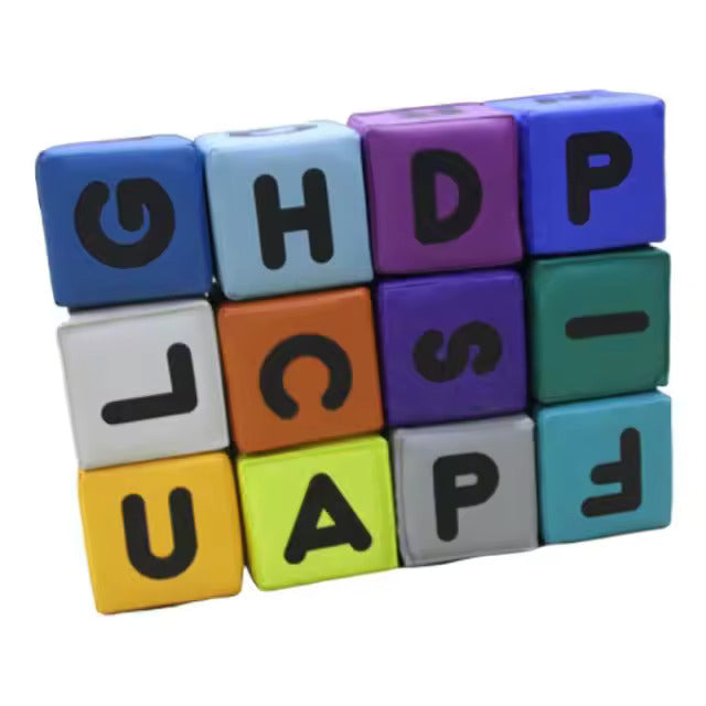 12 Pcs Soft Building Blocks With Prints