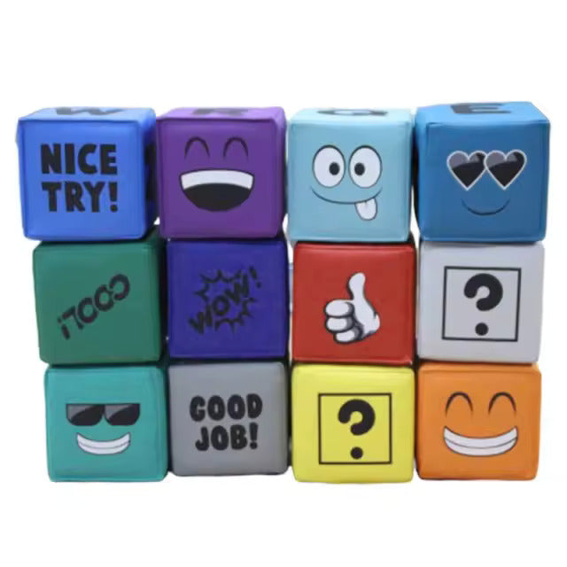 12 Pcs Soft Building Blocks With Prints