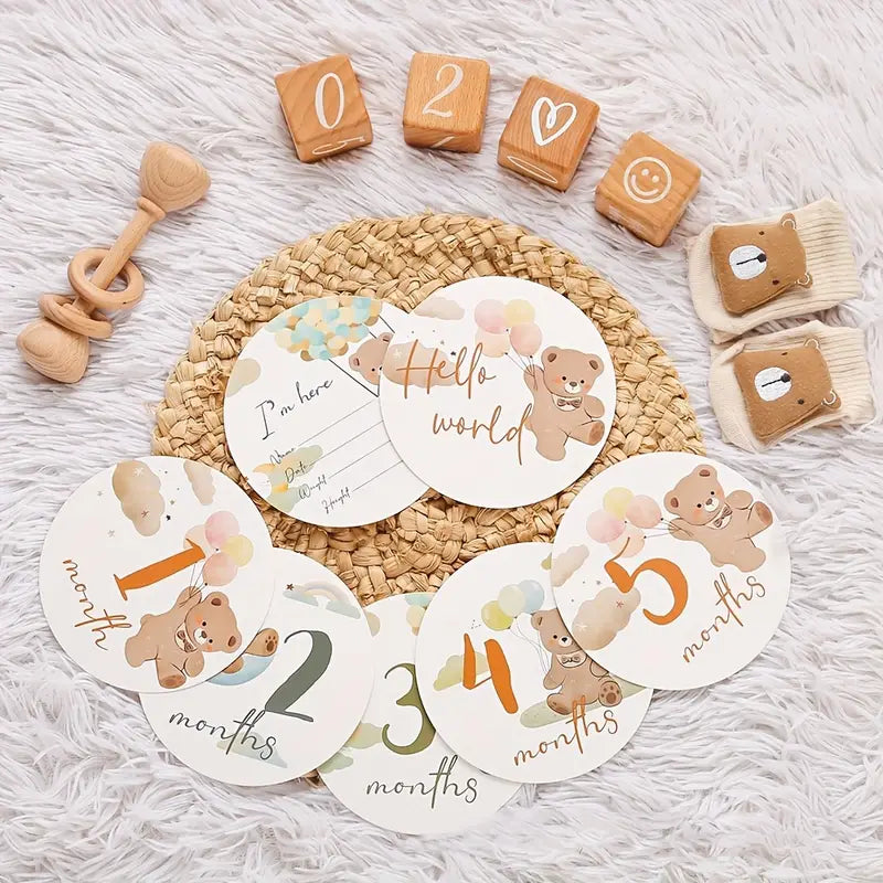 1-12 Months Milestone Cards Set Yallamomz Yallatoys