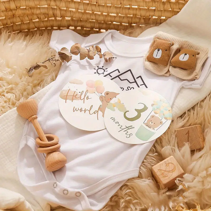 1-12 Months Milestone Cards Set Yallamomz Yallatoys