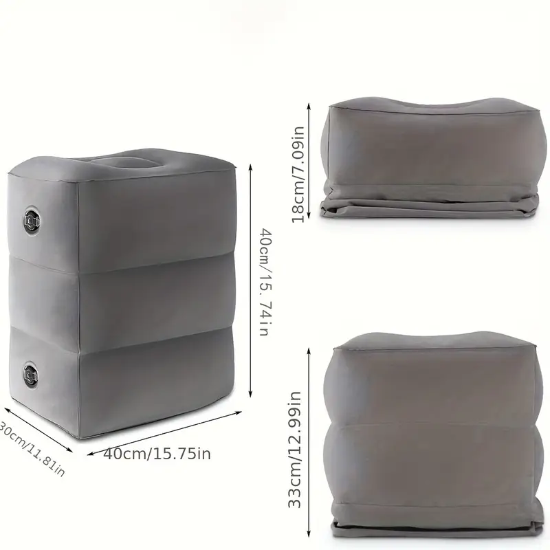 3 Layer Ergonomic Inflatable Airplane Foot Rest Pillow Yalla Generic Play Yallatoys