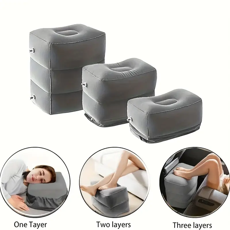 3 Layer Ergonomic Inflatable Airplane Foot Rest Pillow Yalla Generic Play Yallatoys