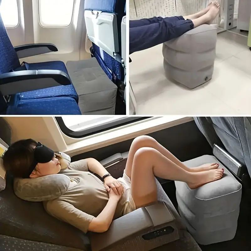 3 Layer Ergonomic Inflatable Airplane Foot Rest Pillow Yalla Generic Play Yallatoys