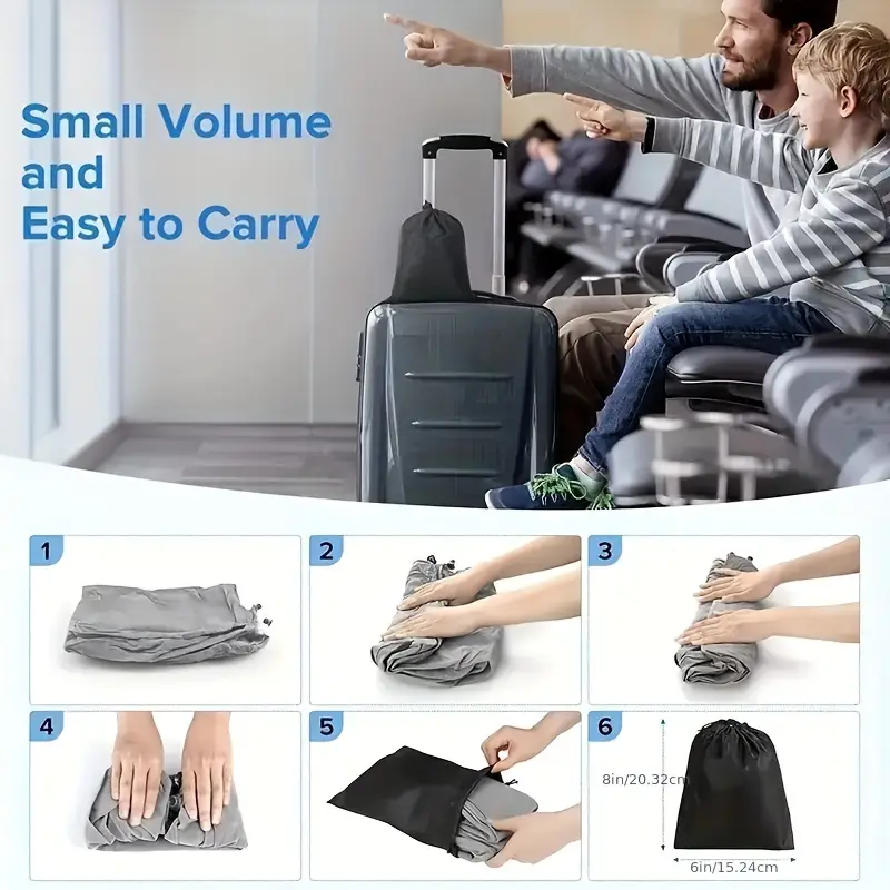 3 Layer Ergonomic Inflatable Airplane Foot Rest Pillow Yalla Generic Play Yallatoys