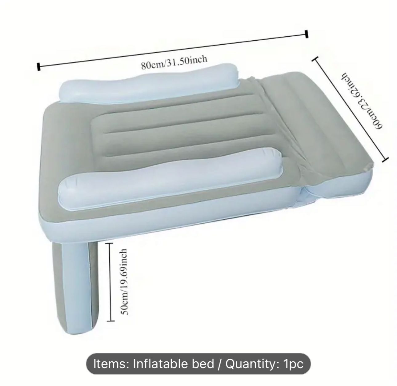 Inflatable Flight or Car Travel Mattress For Kids