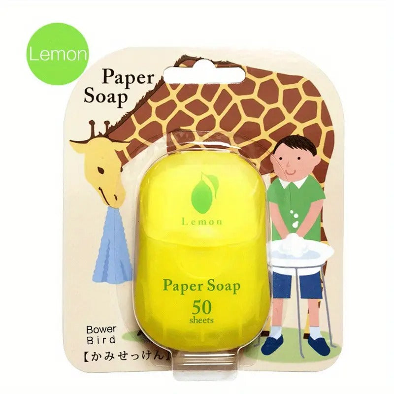 Portable Disposable  Soap Paper Sheets Travel Scented Bath Slice Sheet Yellow Yalla Gifting Yallatoys