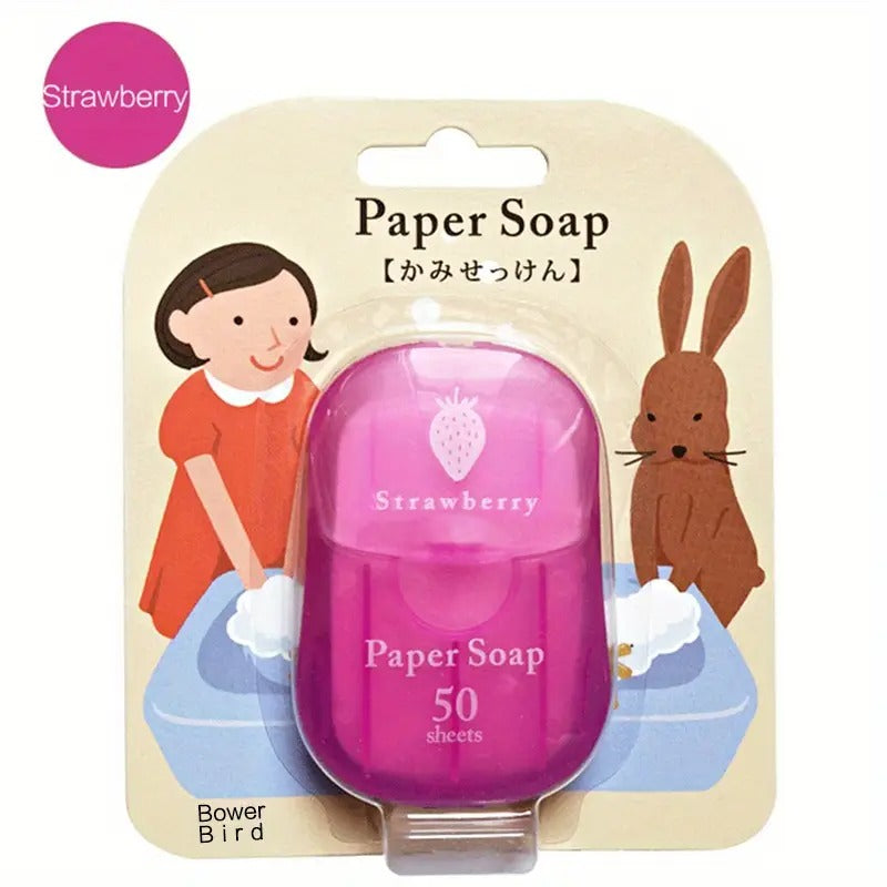 Portable Disposable  Soap Paper Sheets Travel Scented Bath Slice Sheet Pink Yalla Gifting Yallatoys