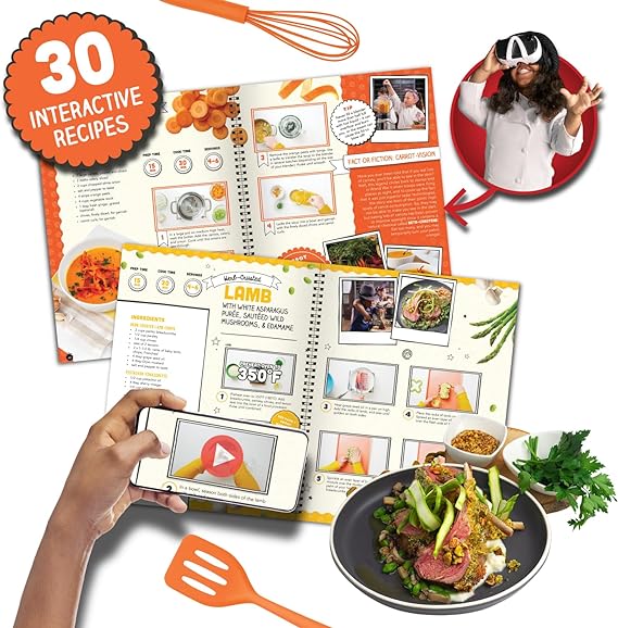 Buy Abacus VR MasterChef Junior Virtual Reality Kids Cookbook and Interactive Food Science STEM Learning Activity Set | Yallatoys.com