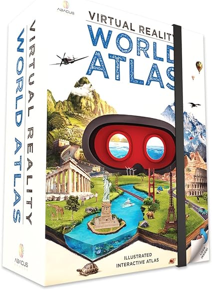 Buy Abacus Virtual Reality World Atlas Illustrated Interactive VR Book and STEM Learning Activity Set | Yallatoys.com