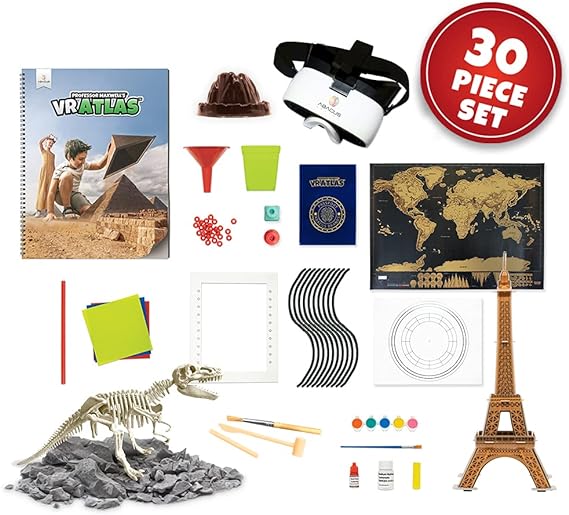 Buy Abacus Professor Maxwell's VR Atlas Virtual Reality Kids Science Kit Book and Interactive Geography STEM Learning Activity Set | Yallatoys.com