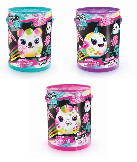 Buy Airbrush Plush Neon Squish Pals Paint Can (Sold Separately Subject To Availability) | Yallatoys.com