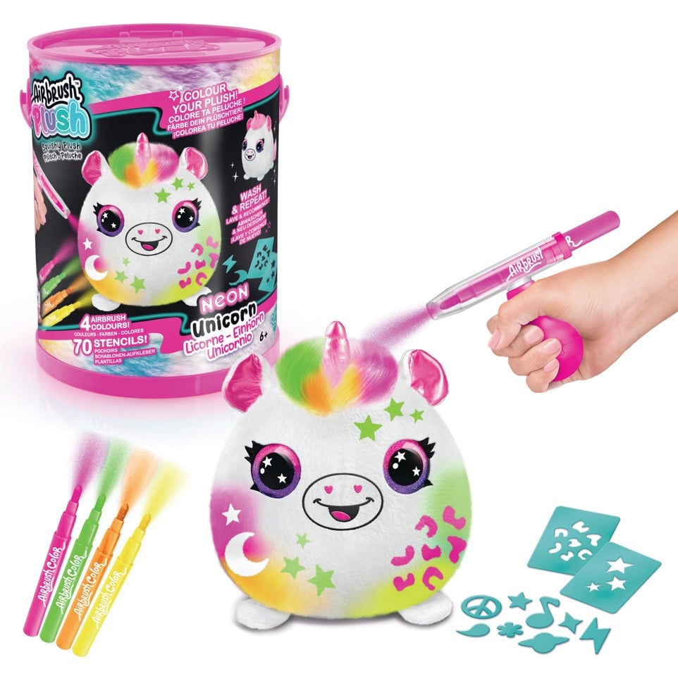 Buy Airbrush Plush Neon Squish Pals Paint Can (Sold Separately Subject To Availability) | Yallatoys.com