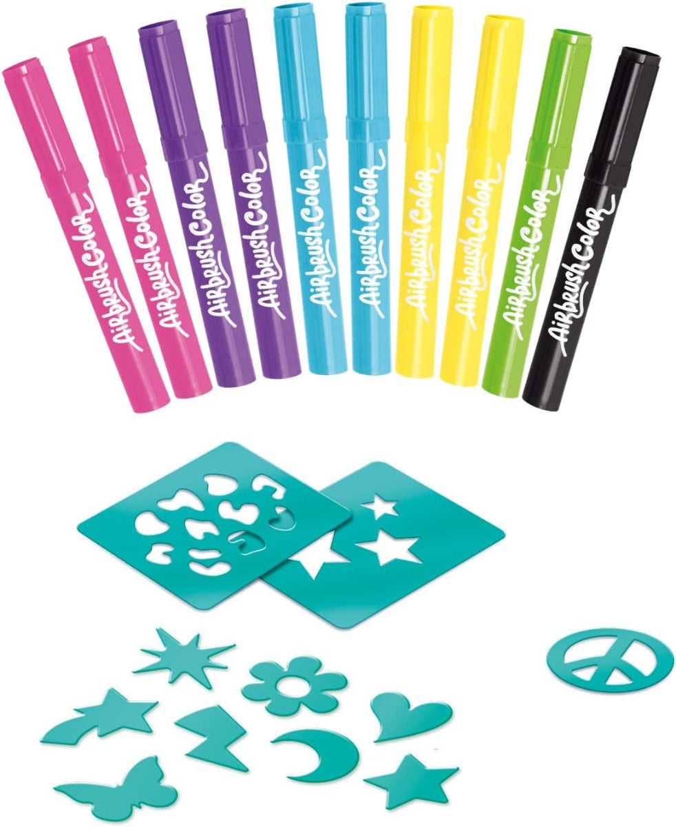 Buy Airbrush Plush Refill Kit 10 Pens And 2 Stencils | Yallatoys.com