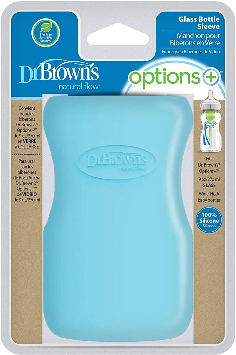 Dr Browns 9oz Glass Bottle Sleeve Blue Dr Browns