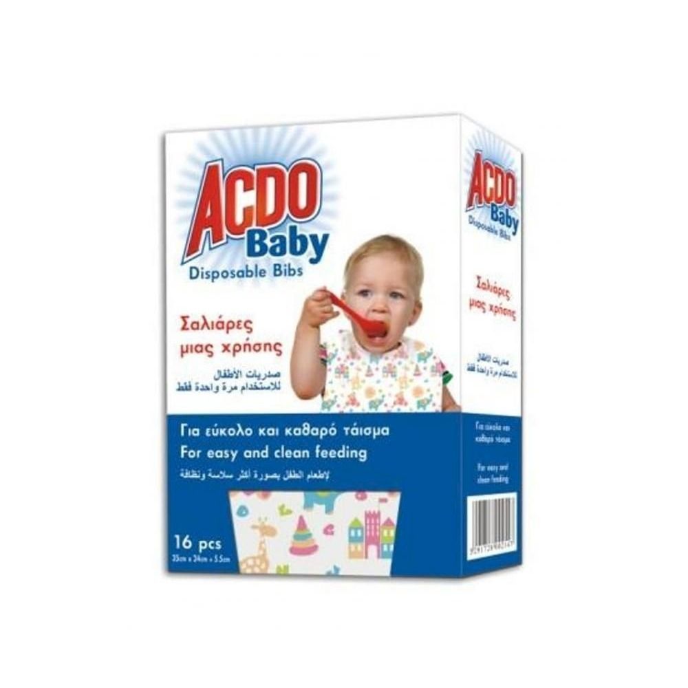 Acdo Baby Disposible Bibs 16pcs Acdo Yallatoys