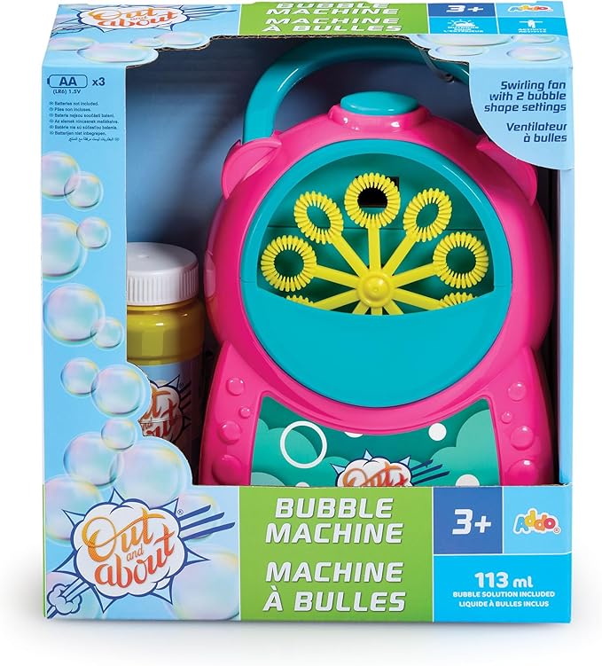 Buy Addo Out and About Bubble Machine Battery Operated Pink | Yallatoys.com