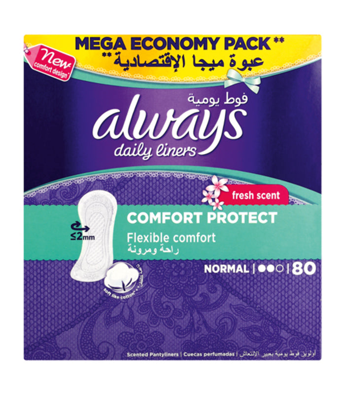 Always DreamZzz Xtra Protection Long Daily Liners Scented 80pcs Always Dreamzzz Yallatoys