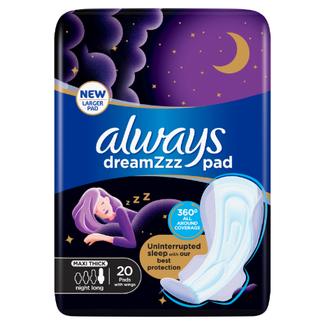 Always DreamZzz Clean & Dry Night long Thick Pads 20pcs Pack Always Dreamzzz Yallatoys