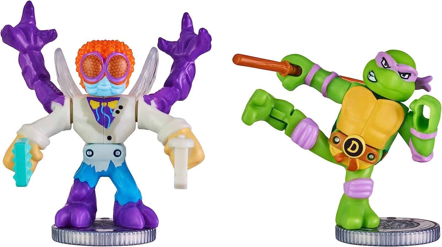 Buy Akedo Teenage Mutant Ninja Turtles Mini Battling Warriors Versus Pack Donatello Vs Baxter Stockman | Yallatoys.com