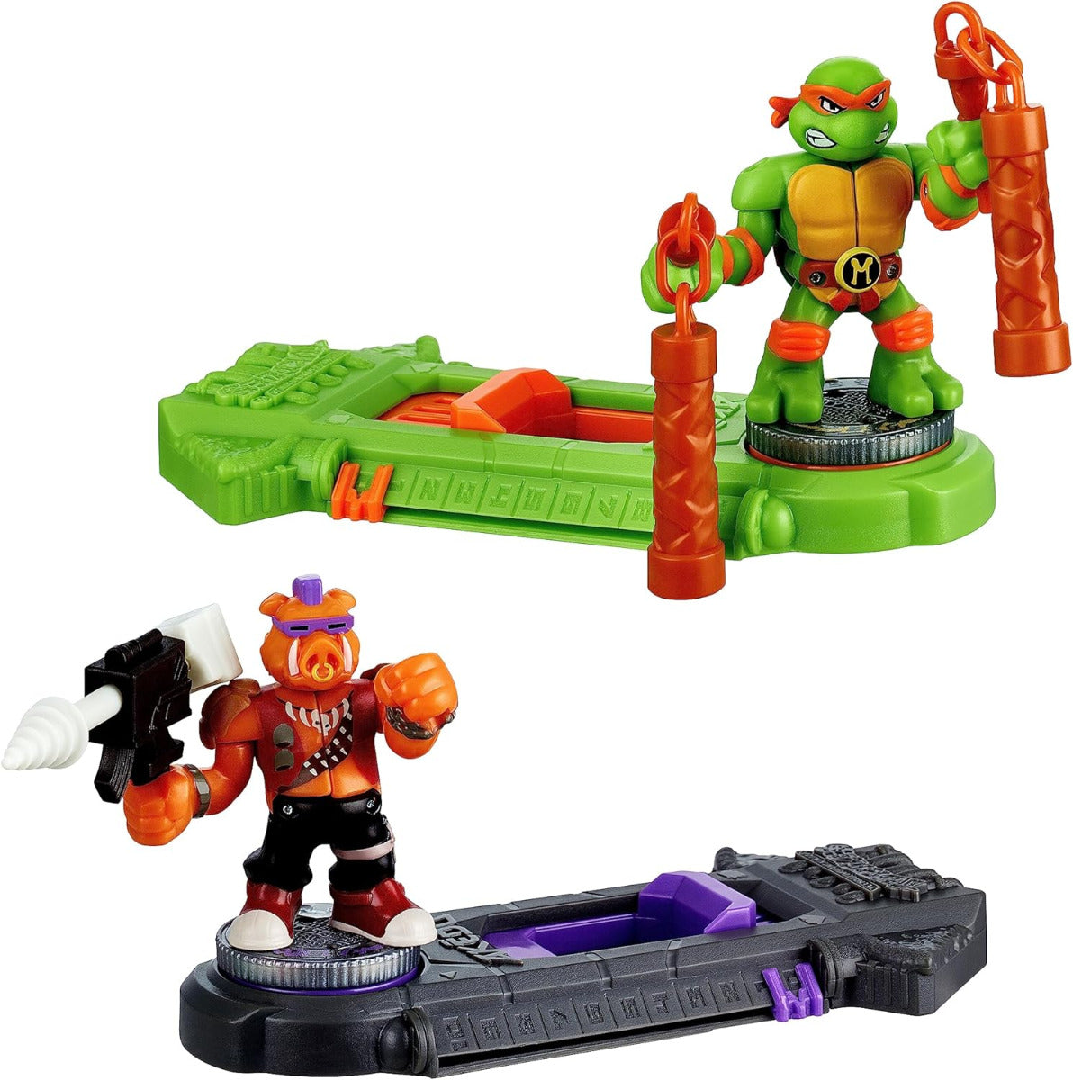 Buy Akedo Teenage Mutant Ninja Turtles Mini Battling Warriors Versus Pack Michelangelo Vs Bebop | Yallatoys.com