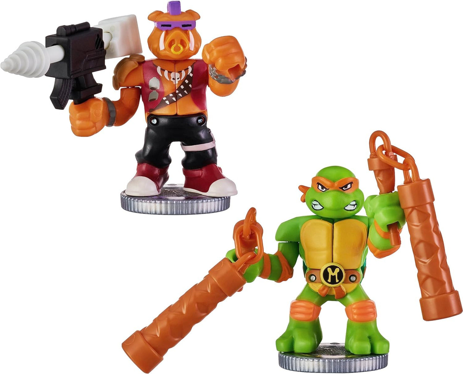 Buy Akedo Teenage Mutant Ninja Turtles Mini Battling Warriors Versus Pack Michelangelo Vs Bebop | Yallatoys.com