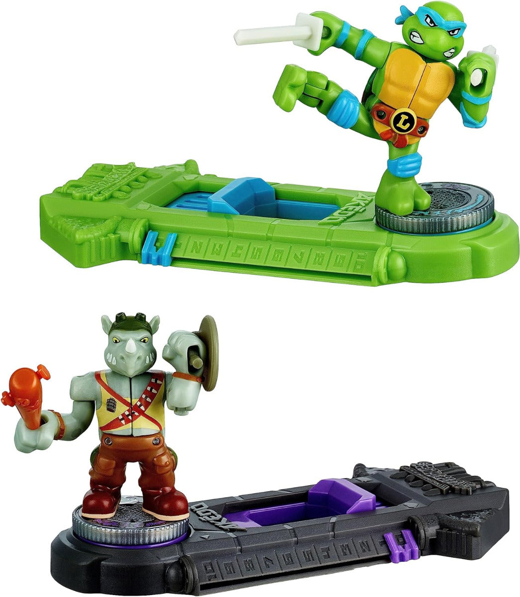Buy Akedo Teenage Mutant Ninja Turtles Mini Battling Warriors Versus Pack Leonardo Vs Rocksteady | Yallatoys.com