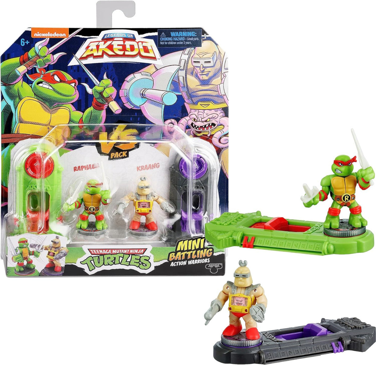 Buy Akedo Teenage Mutant Ninja Turtles Mini Battling Warriors Versus Pack Raphael Vs Krang | Yallatoys.com