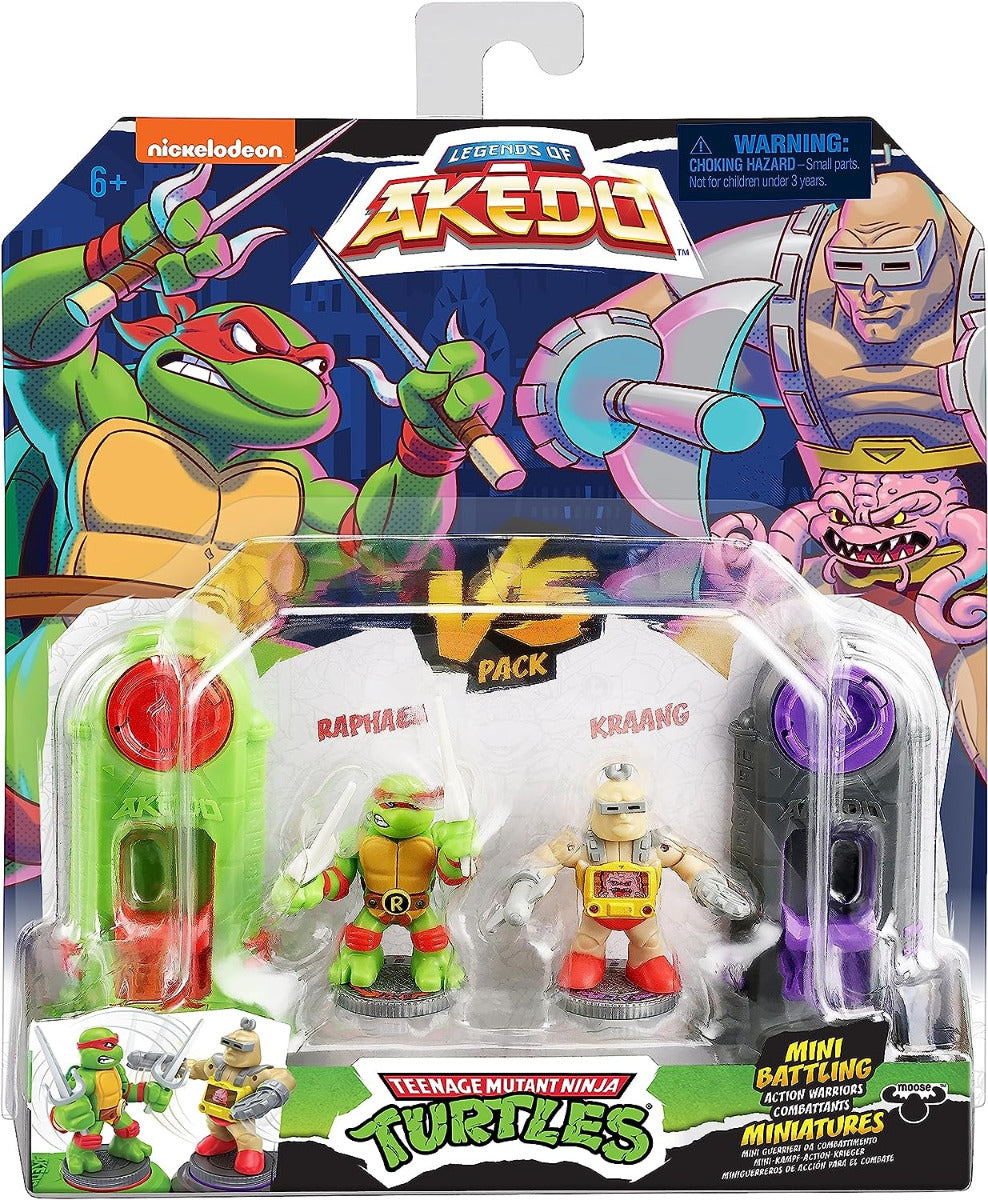 Buy Akedo Teenage Mutant Ninja Turtles Mini Battling Warriors Versus Pack Raphael Vs Krang | Yallatoys.com