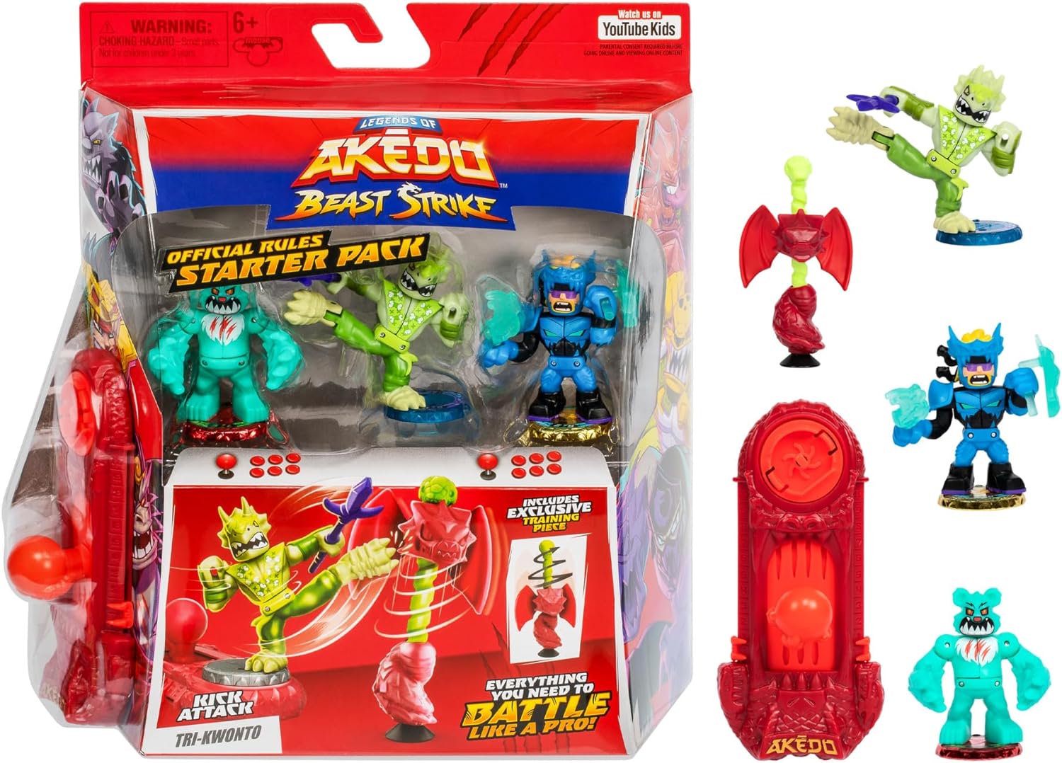 Buy Akedo Beast Strike Starter Pack with 3 Akedo Warriors | Yallatoys.com