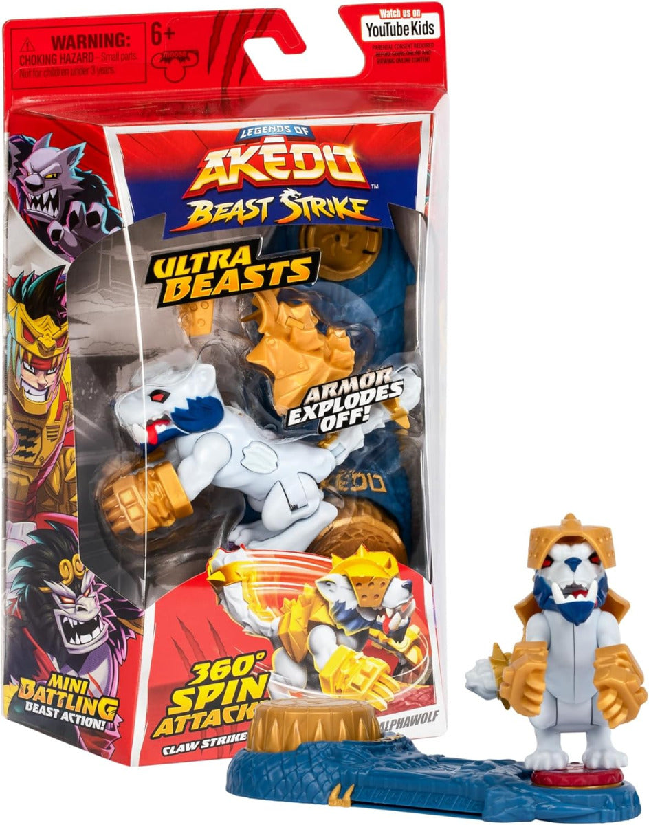 Buy Akedo Beast Strike Ultra Beasts Ripclaw Alphawolf Supersized with 360 Degree Spin Attack | Yallatoys.com