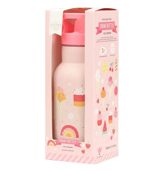 Buy A little Lovely Company Stainless Steel Water Bottle 350ml Ice Cream | Yallatoys.com