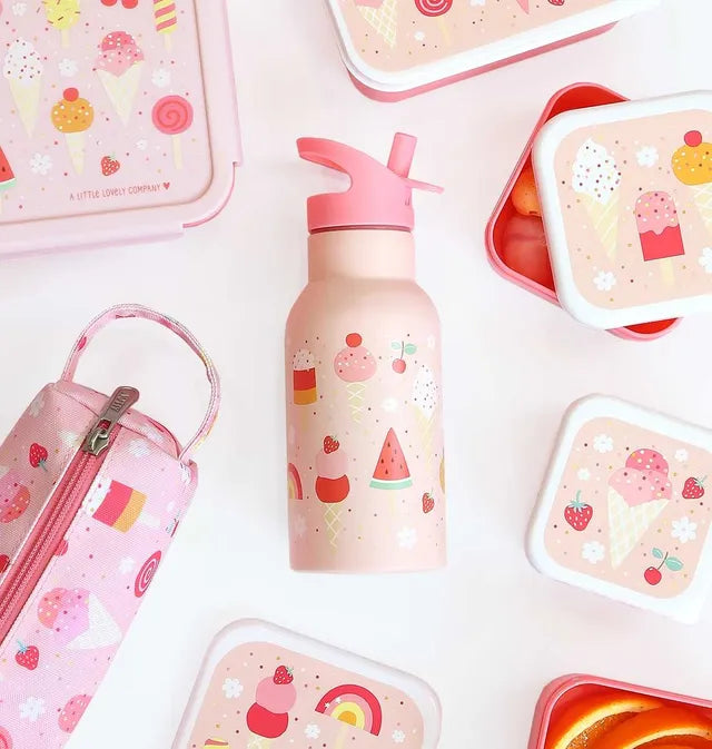 Buy A little Lovely Company Stainless Steel Water Bottle 350ml Ice Cream | Yallatoys.com