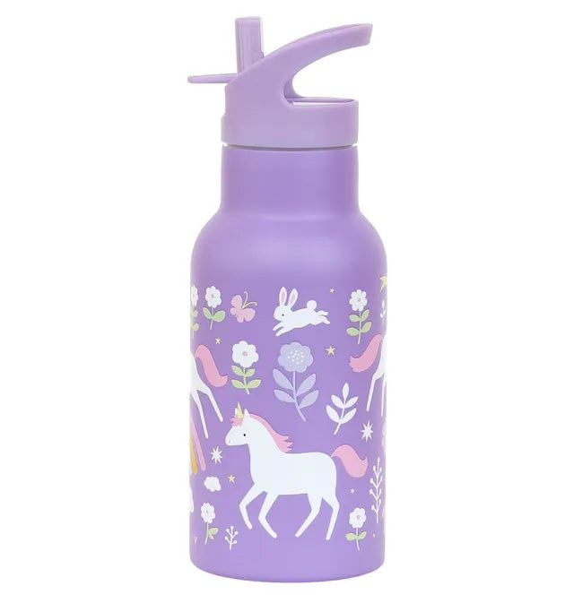 Buy A Little Lovely Company Stainless Steel Water Bottle Unicorn Dreams 350ml | Yallatoys.com