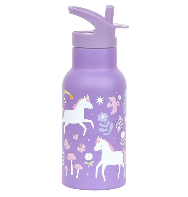 Buy A Little Lovely Company Stainless Steel Water Bottle Unicorn Dreams 350ml | Yallatoys.com