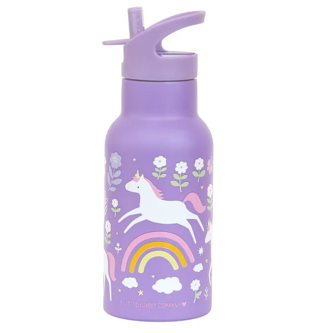 Buy A Little Lovely Company Stainless Steel Water Bottle Unicorn Dreams 350ml | Yallatoys.com