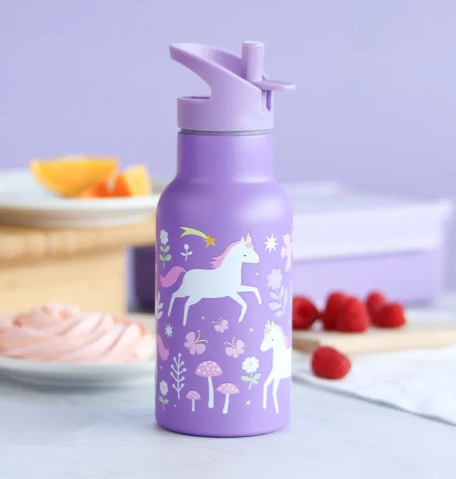 Buy A Little Lovely Company Stainless Steel Water Bottle Unicorn Dreams 350ml | Yallatoys.com