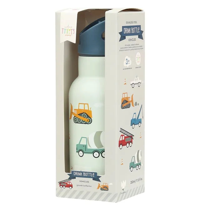 Buy A little Lovely Company Stainless Steel Water Bottle 350ml Vehicles | Yallatoys.com