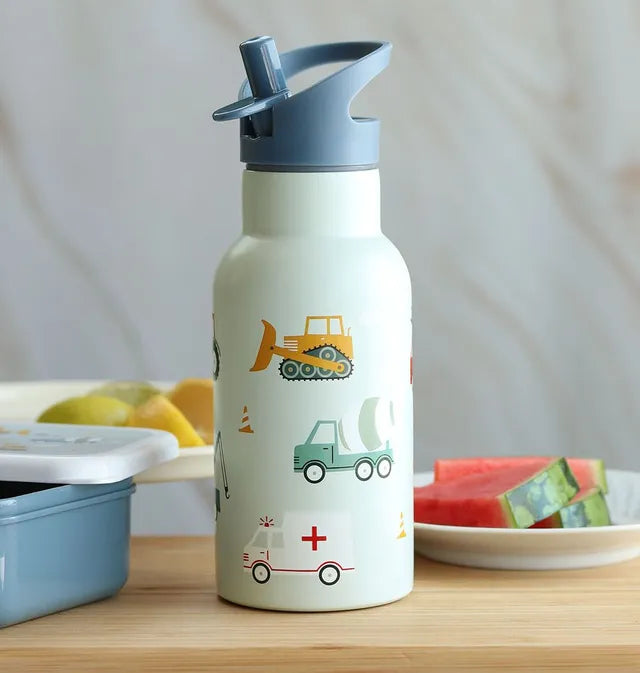 Buy A little Lovely Company Stainless Steel Water Bottle 350ml Vehicles | Yallatoys.com